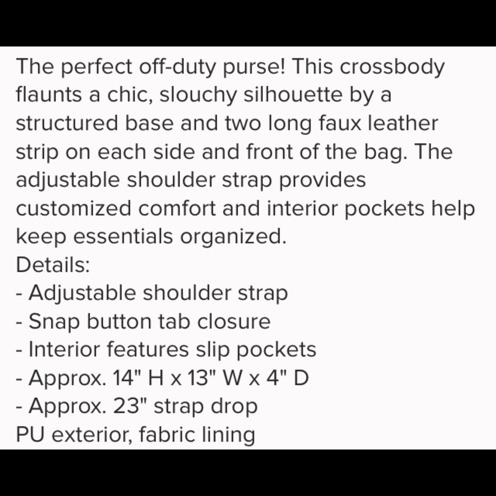 ONE LEFT! Large Crossbody Bag - Picture 5 of 5